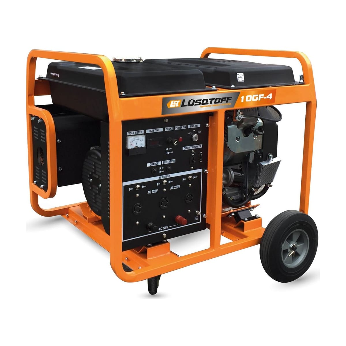 Generador Naftero 4 Tiempos 10000W 22HP Monofásico Arranque Eléctrico Tanque 23L 10GF-4 - Lusqtoff