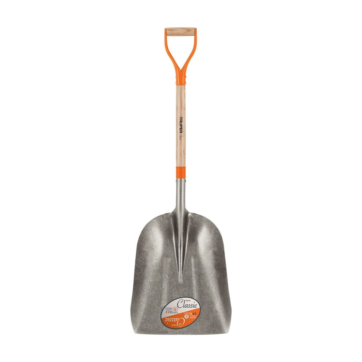 Pala Ancha 36cm Cabo Madera Puño Y PCAY-G - Truper