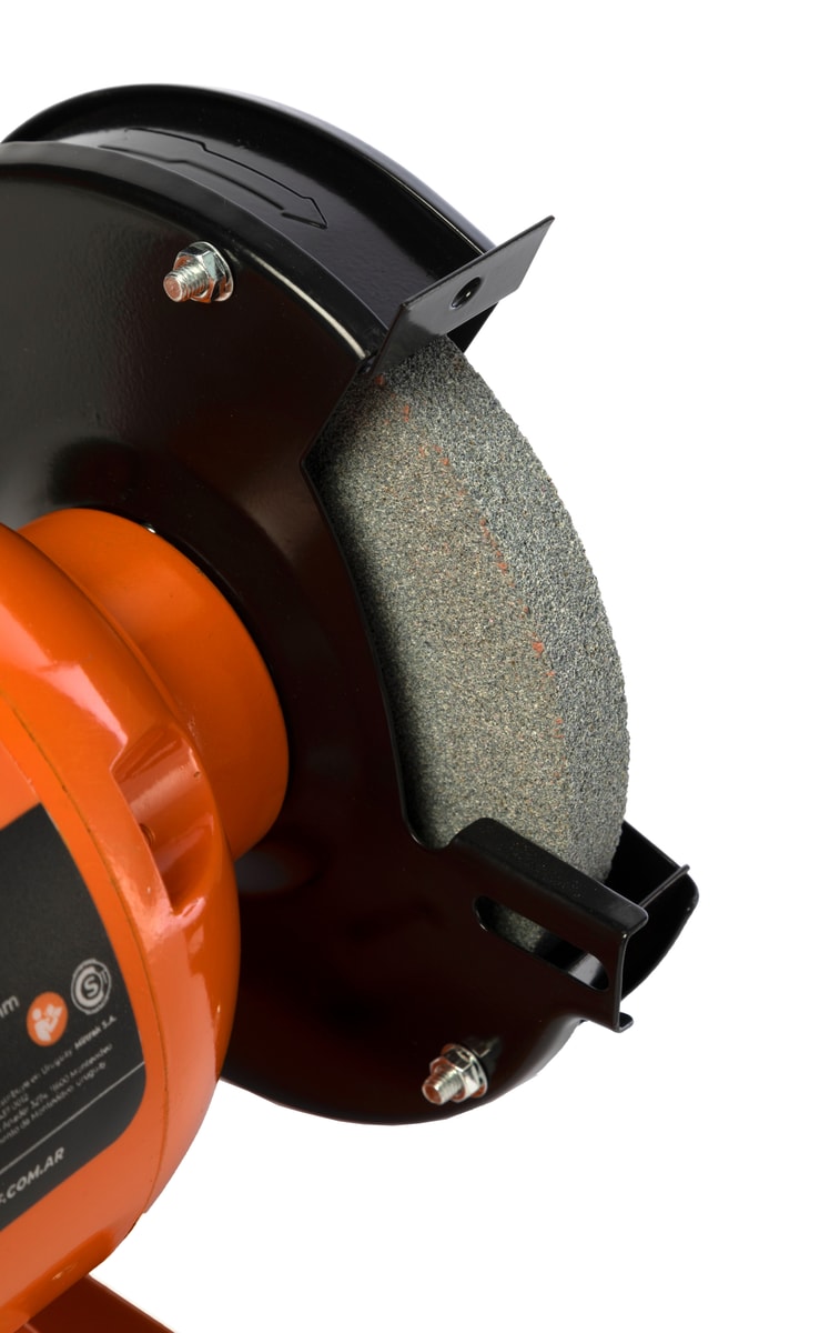 Amoladora Banco 375W 150mm 6" 2950 RPM Eje 12.7mm + 2 Piedras Grano 36 60 AB-375 - Lusqtoff