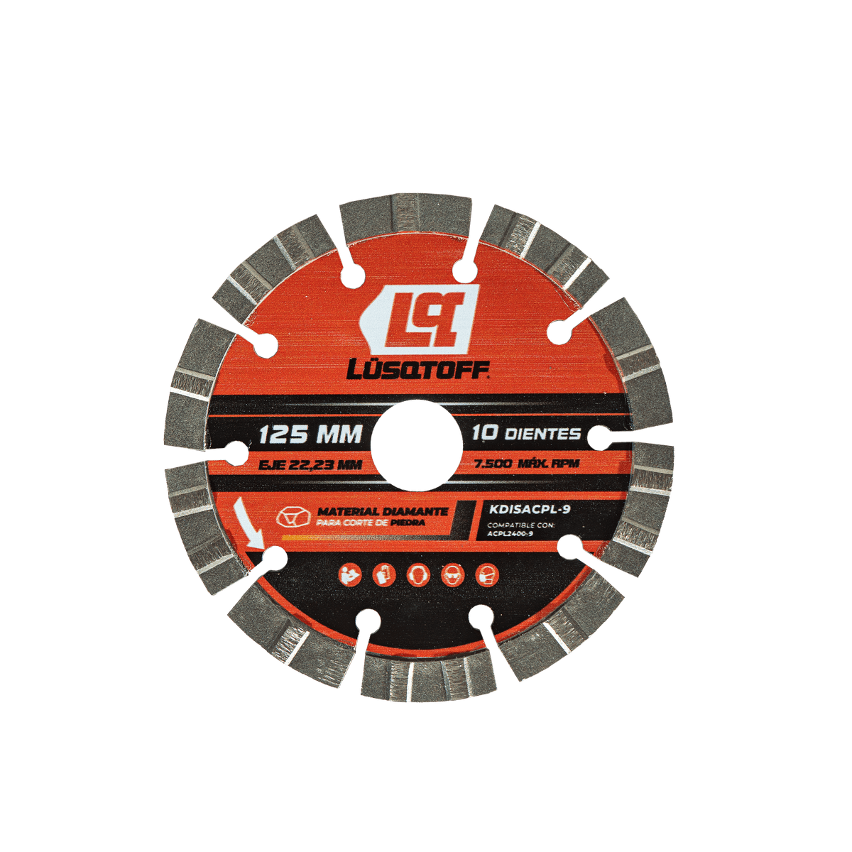 Acanaladora Pared 2400W 6500 RPM Corte 30x38mm Disco 135mm + 5 Discos Diamantados + Maletín ACPL2400-9 - Lusqtoff