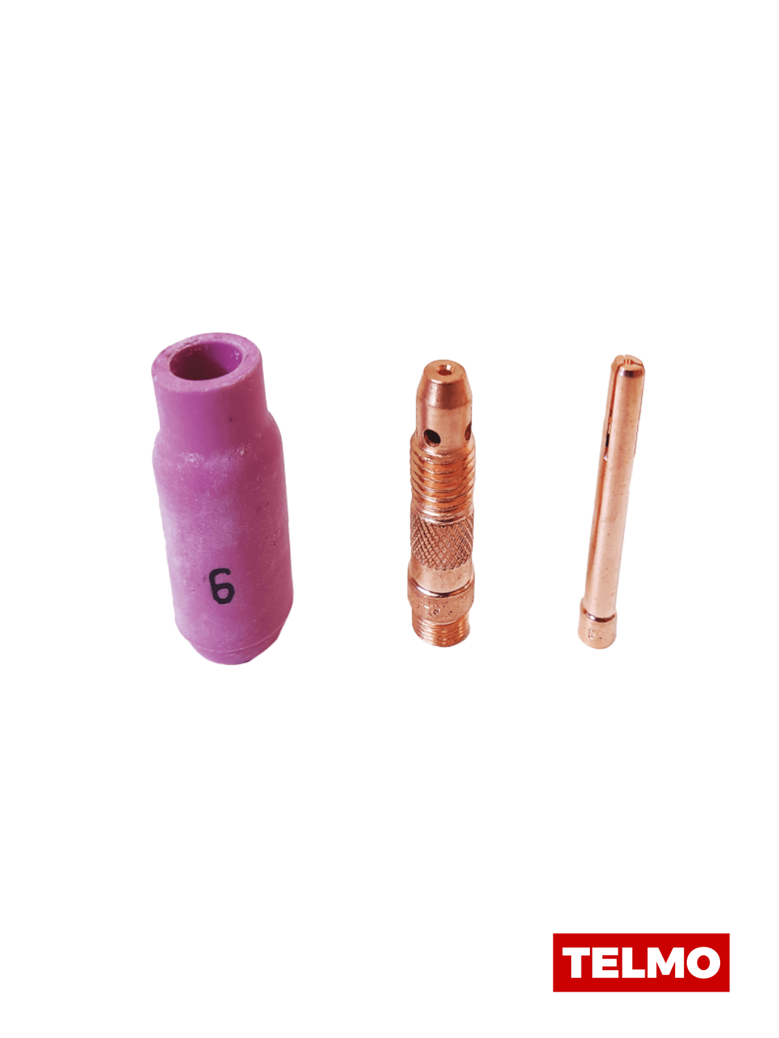 Kit Consumibles Torcha TIG 1.6mm Buza N°6 + Difusor + Mordaza 3 Piezas ACTIGL-8.1KIT - Lusqtoff, foto real