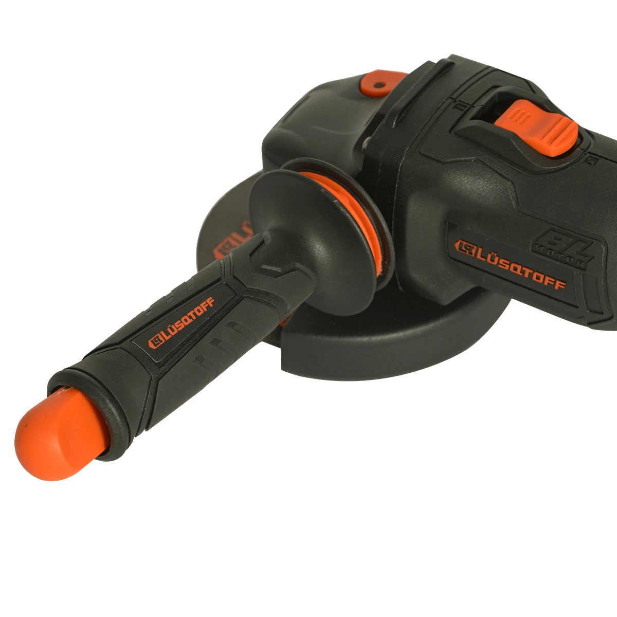 Amoladora Angular A Batería Brushless 18V 115mm 4 1/2" 8500 RPM + 2 Baterías 4Ah + Cargador + 2 Discos + Maletín AML115-9BK - Lusqtoff