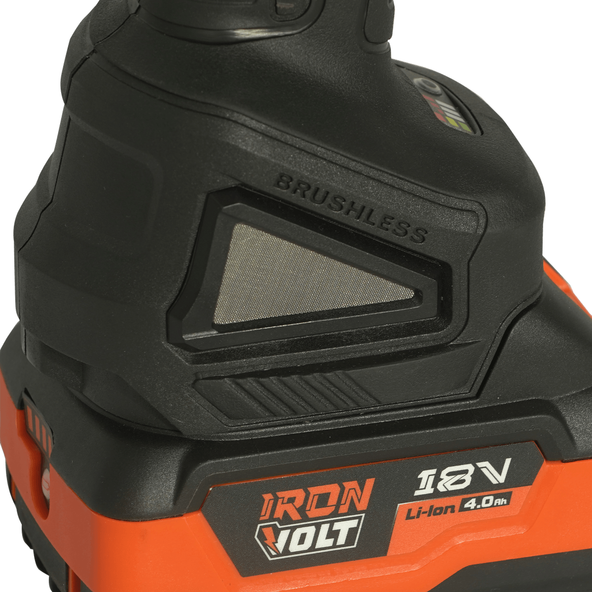 Amoladora Angular A Batería Brushless 18V 115mm 4 1/2" 8500 RPM + 2 Baterías 4Ah + Cargador + 2 Discos + Maletín AML115-9BK - Lusqtoff