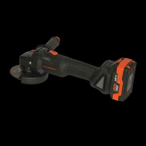 Amoladora Angular A Batería Brushless 18V 115mm 4 1/2" 8500 RPM + 2 Baterías 4Ah + Cargador + 2 Discos + Maletín AML115-9BK - Lusqtoff