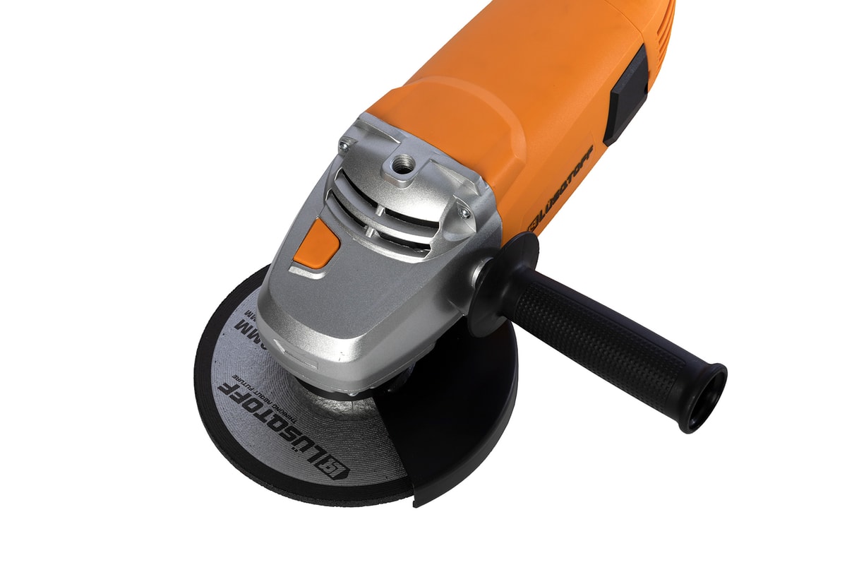 Amoladora Angular 2200W 180mm 7" 8500 RPM M14 Gatillo Hombre Muerto + Mango Lateral AML2200-8 - Lusqtoff