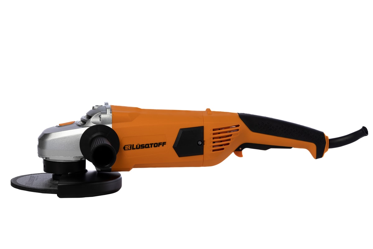 Amoladora Angular 2200W 180mm 7" 8500 RPM M14 Gatillo Hombre Muerto + Mango Lateral AML2200-8 - Lusqtoff