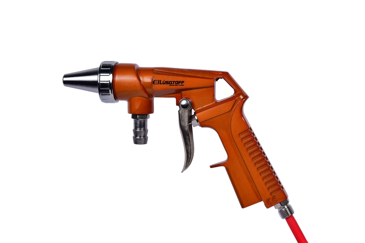 Pistola Arenadora Neumática 120 PSI Boquilla 6,3mm Consumo 280 l/min Entrada 1/4 Manguera de Succión ANL120-8A - Lusqtoff