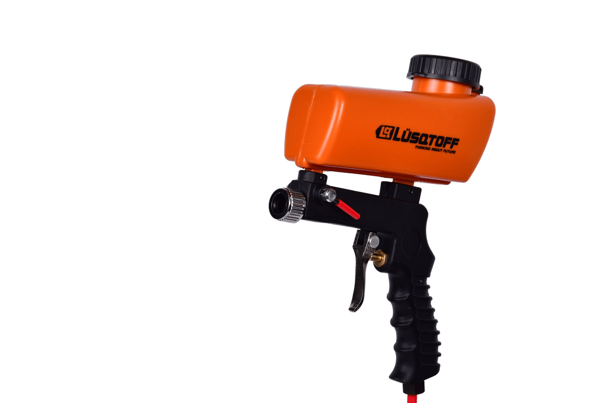Pistola Arenadora Neumática 90 PSI Cuerpo Aluminio Recipiente 700cc Consumo 198 L/min Entrada 1/4" BSP ANL90-8 - Lusqtoff