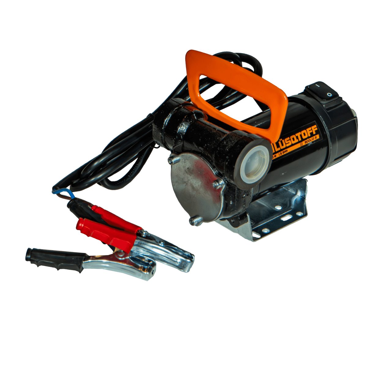 Bomba Gasoil 12V 260W 50L/min 1,5 Bar Autocebante 1" BSP + Cable Pinzas 2m BGGL12-8 - Lusqtoff