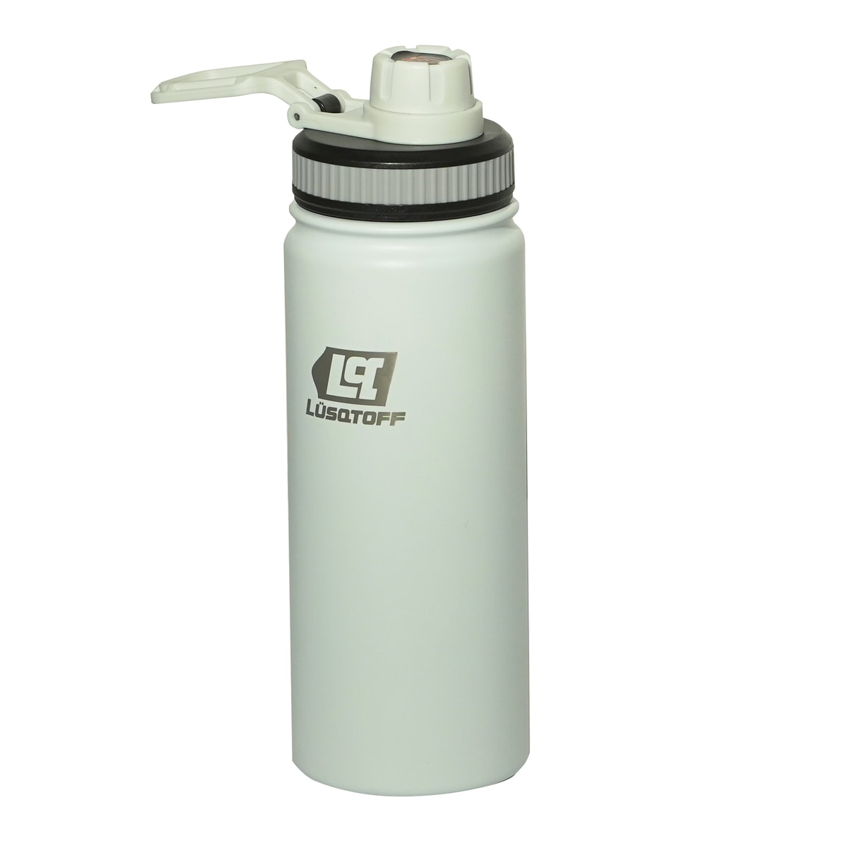 Botella Térmica 500ml Acero Inoxidable 12hs Frío Calor Gancho Transporte Blanca BOTL500-8B - Lusqtoff