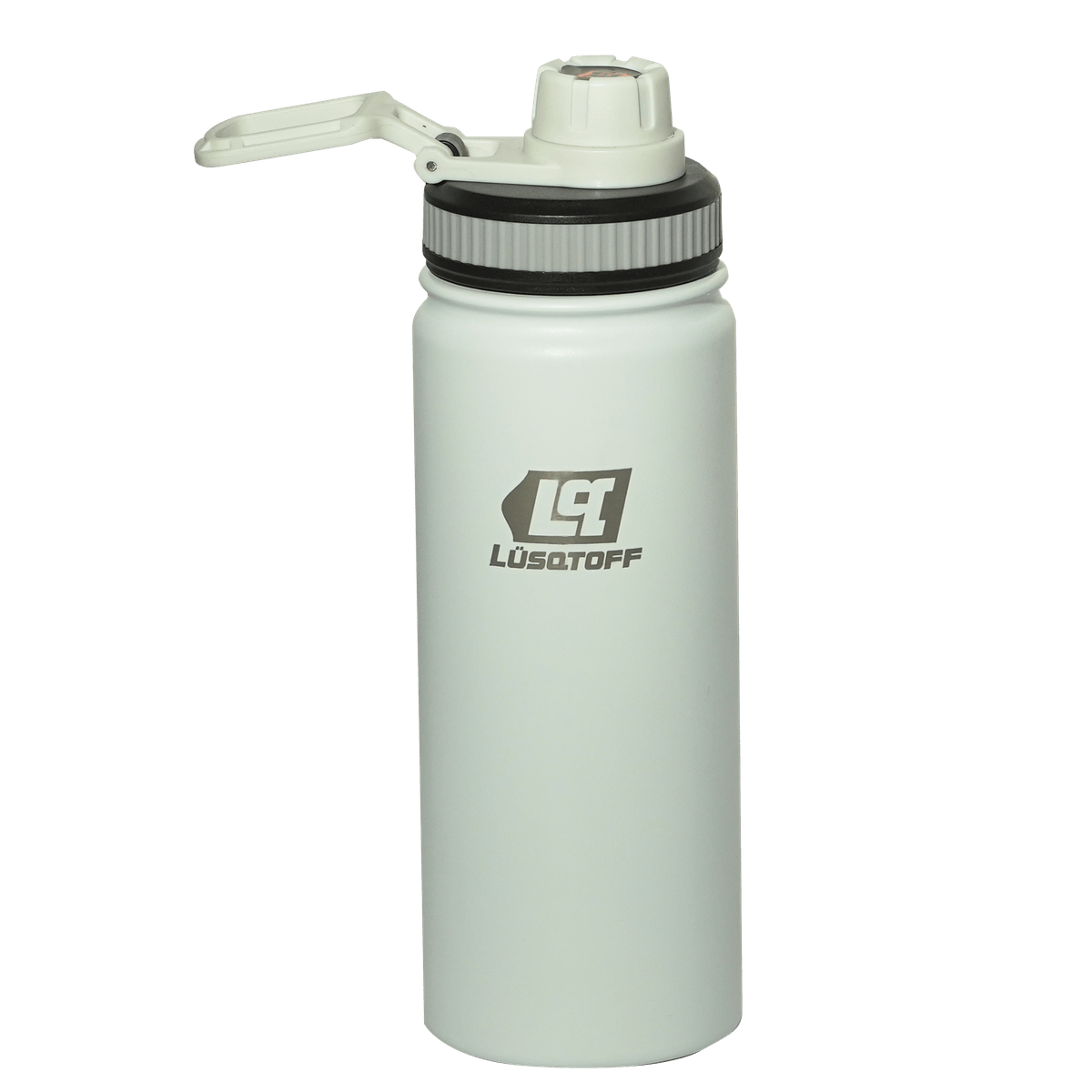 Botella Térmica 500ml Acero Inoxidable 12hs Frío Calor Gancho Transporte Blanca BOTL500-8B - Lusqtoff