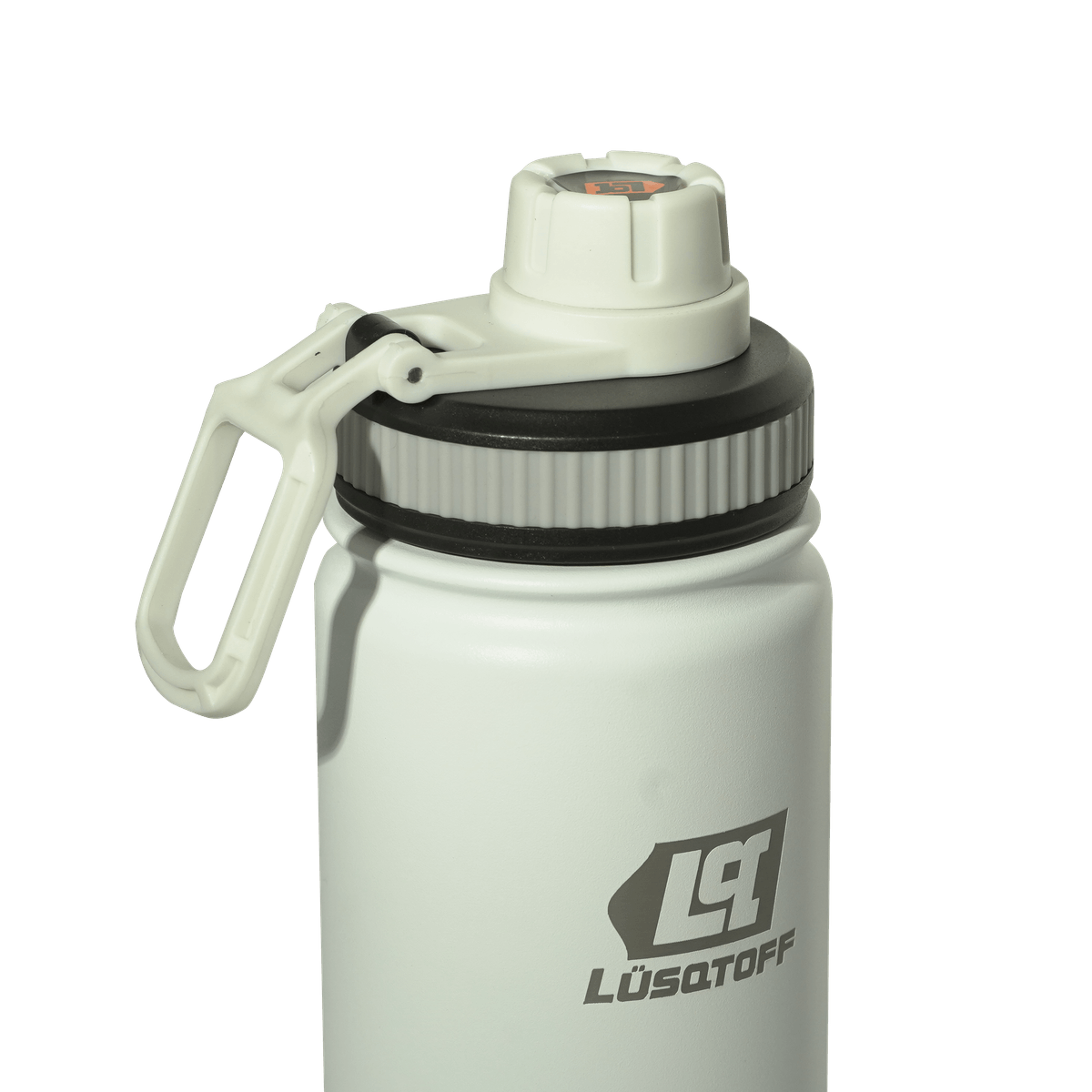 Botella Térmica 500ml Acero Inoxidable 12hs Frío Calor Gancho Transporte Blanca BOTL500-8B - Lusqtoff