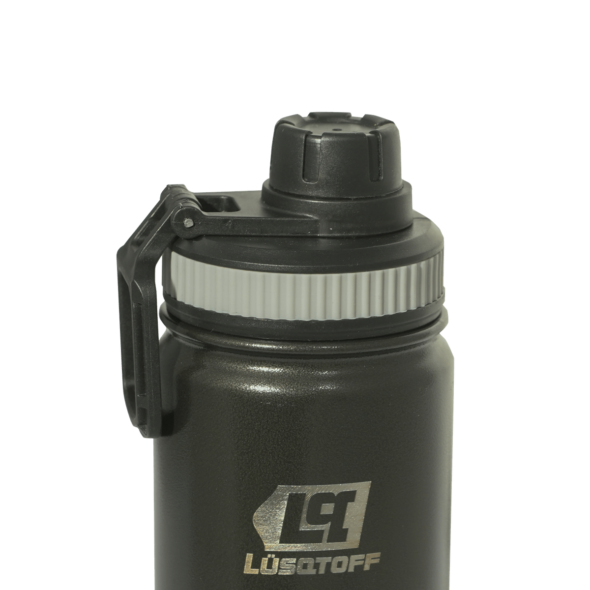 Botella Térmica 500ml Acero Inoxidable 12hs Frío Calor Gancho Transporte Negra BOTL500-8N - Lusqtoff