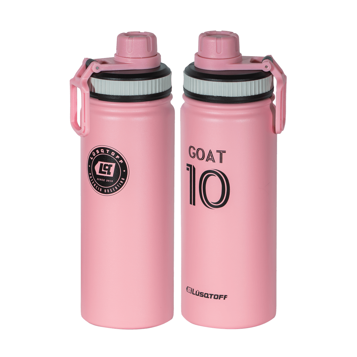 Botella Térmica 500ml Acero Inoxidable 12hs Frío Calor Gancho Transporte Rosa BOTL500-8R - Lusqtoff