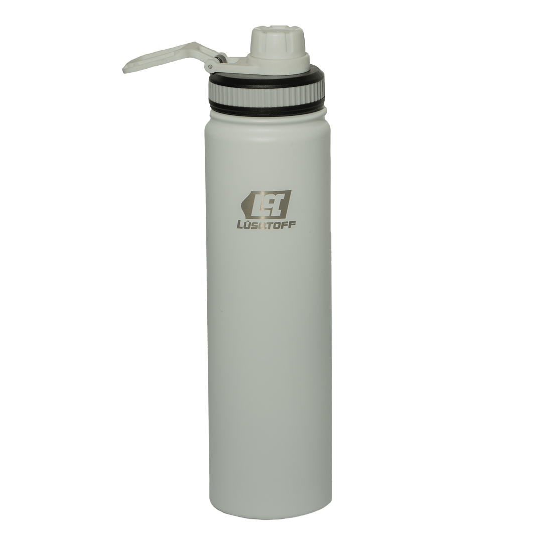 Botella Térmica 750ml Acero Inoxidable 12hs Frío Calor Gancho Transporte Blanca BOTL750-8B - Lusqtoff