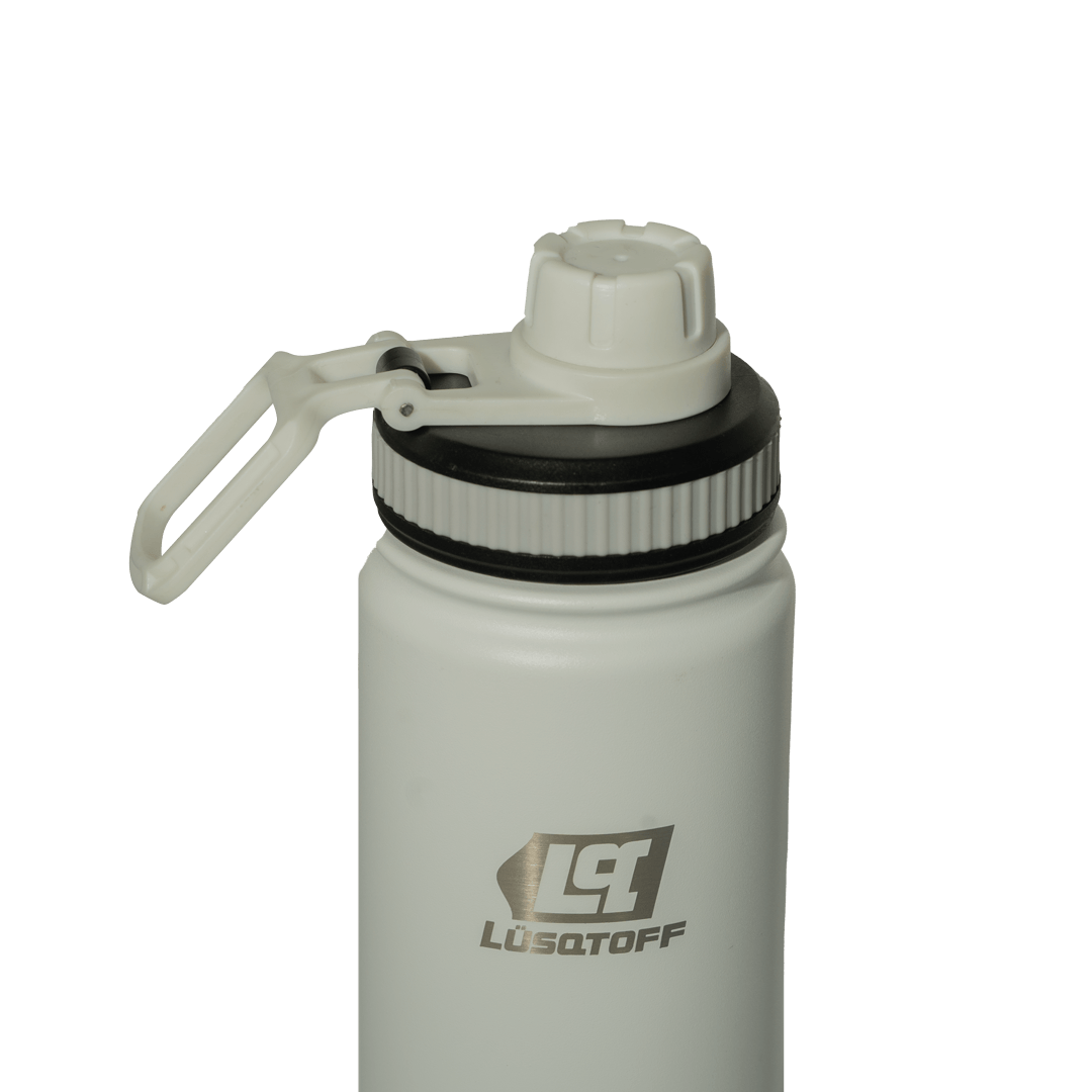 Botella Térmica 750ml Acero Inoxidable 12hs Frío Calor Gancho Transporte Blanca BOTL750-8B - Lusqtoff