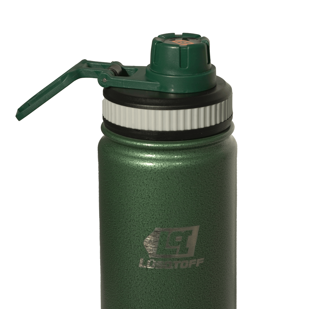 Botella Térmica 750ml Acero Inoxidable 12hs Frío Calor Gancho Transporte Verde BOTL750-8V - Lusqtoff