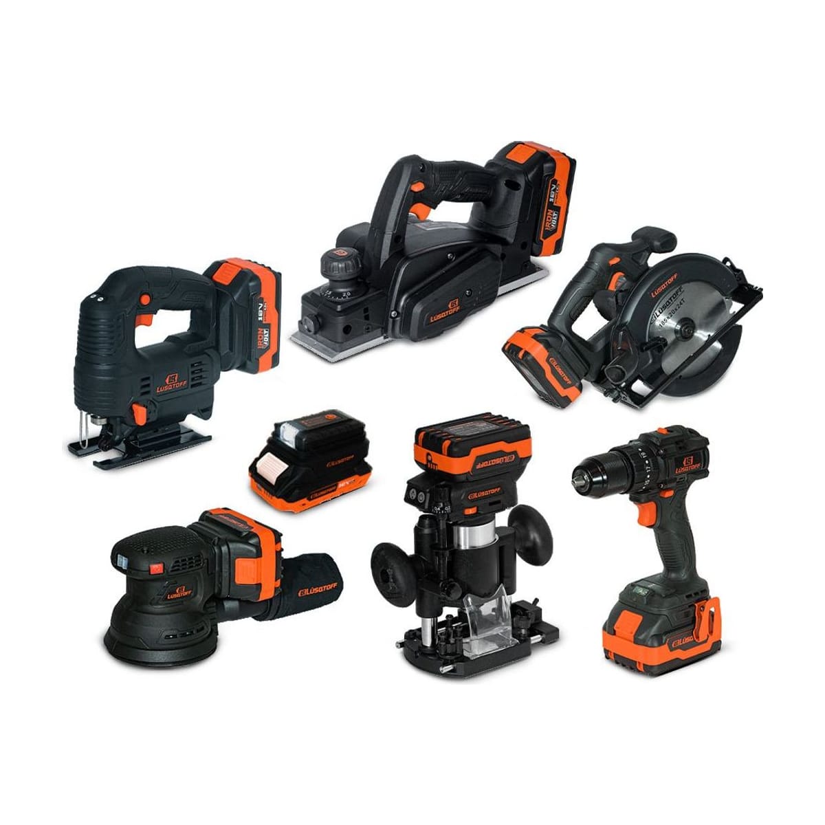 Combo Carpintero 18V 6 Herramientas Brushless BSPACK003-9 - Lusqtoff