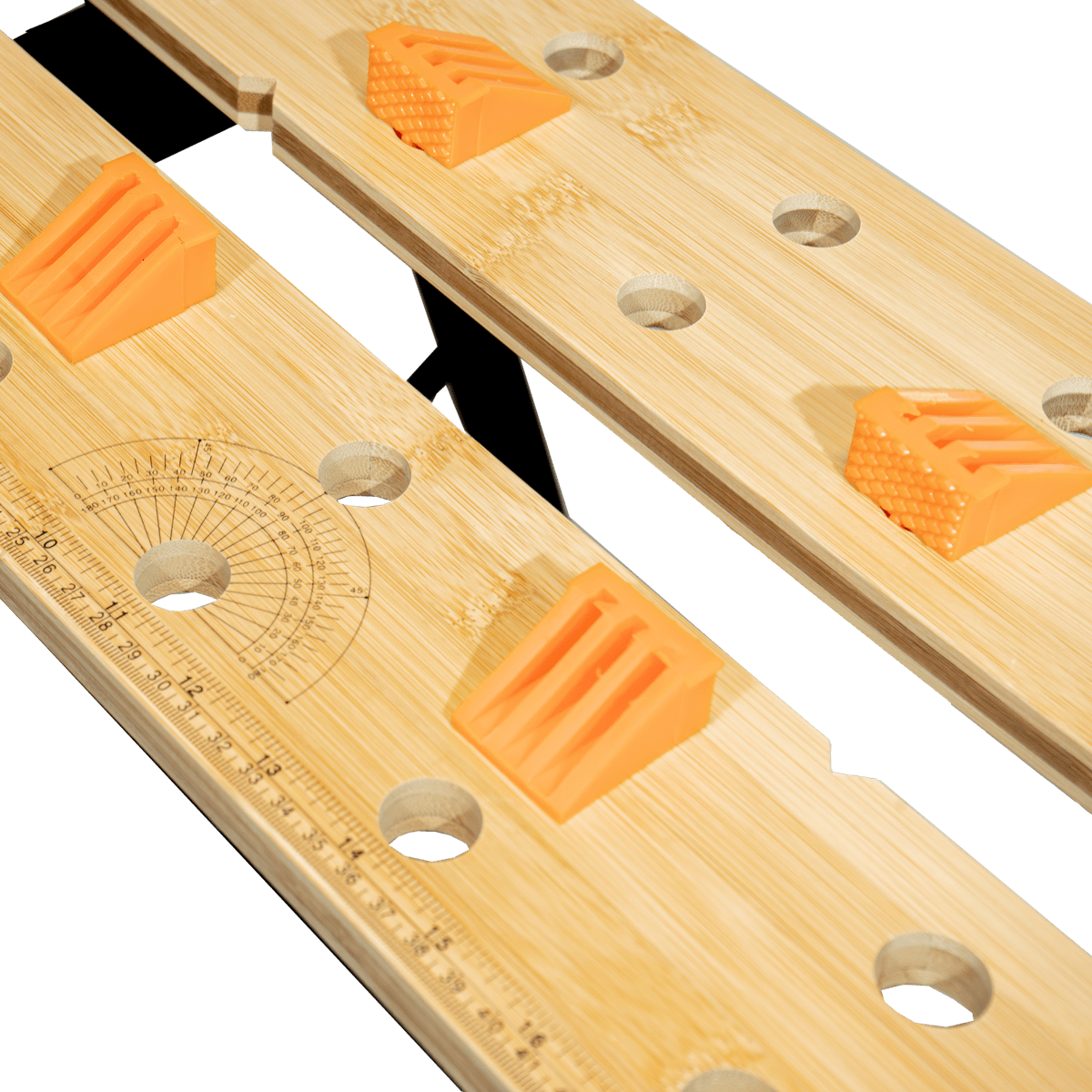 Banco Trabajo Plegable Carga 150kg Mesa Madera 560x100mm Estructura Acero Q195 BTPL150-8 - Lusqtoff