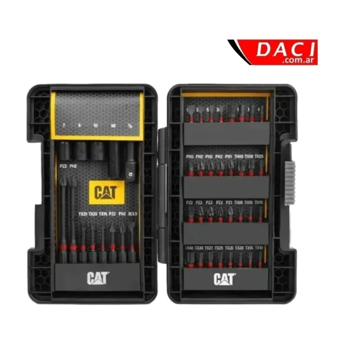 Set Puntas Atornillar Impacto Tubos 45 Piezas DA01902 - CAT