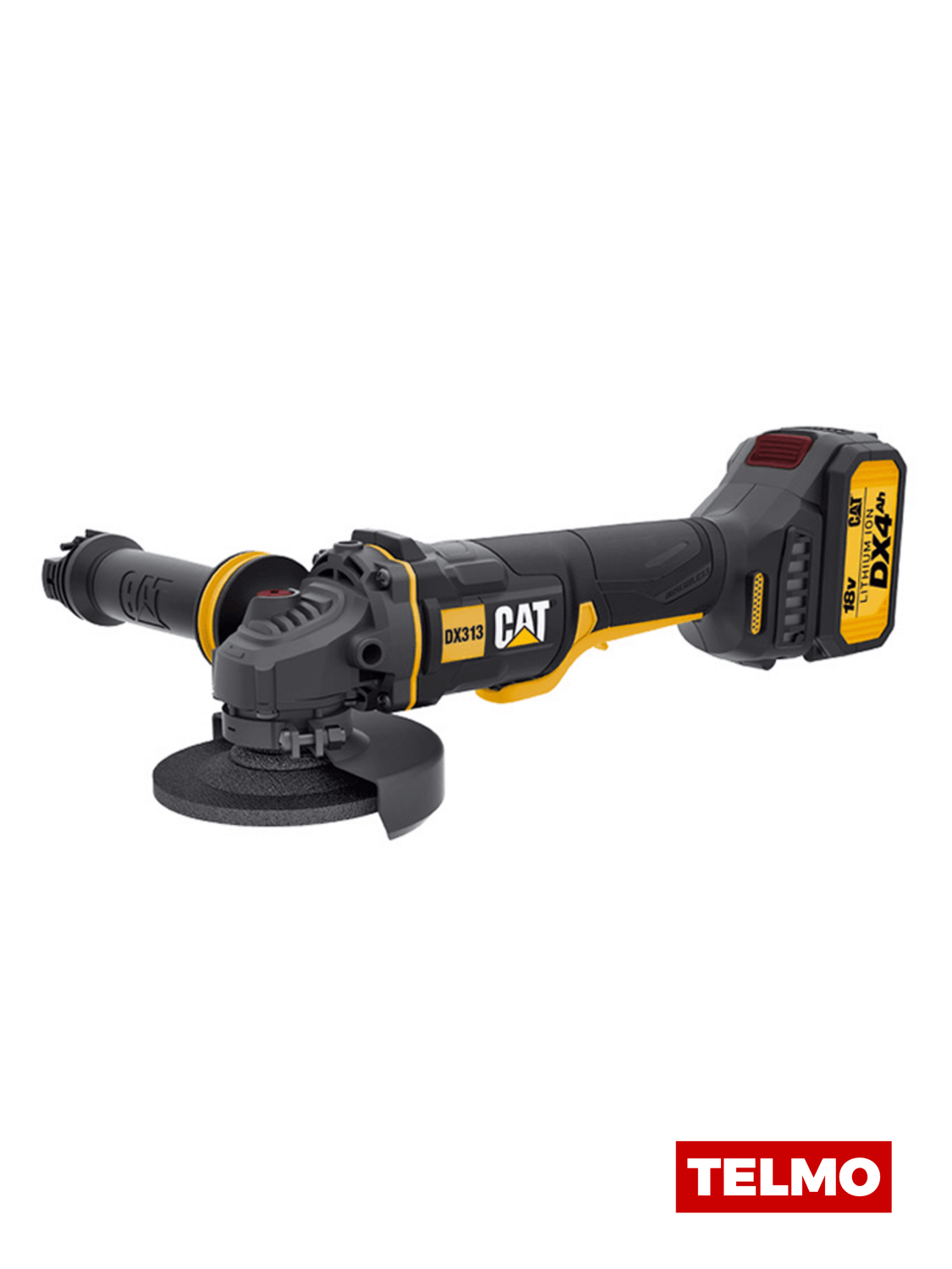 Amoladora Angular Brushless 18V 115mm 8500rpm + Batería 4Ah + Cargador + Bolso DX3133B - CAT