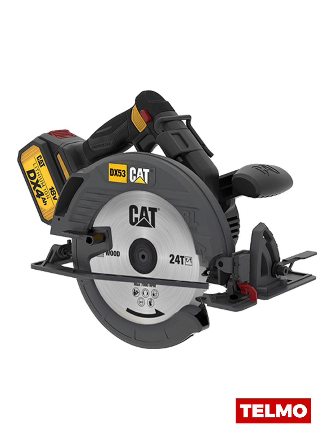 Sierra Circular Brushless 18V 185mm + Batería + Cargador DX53B - CAT