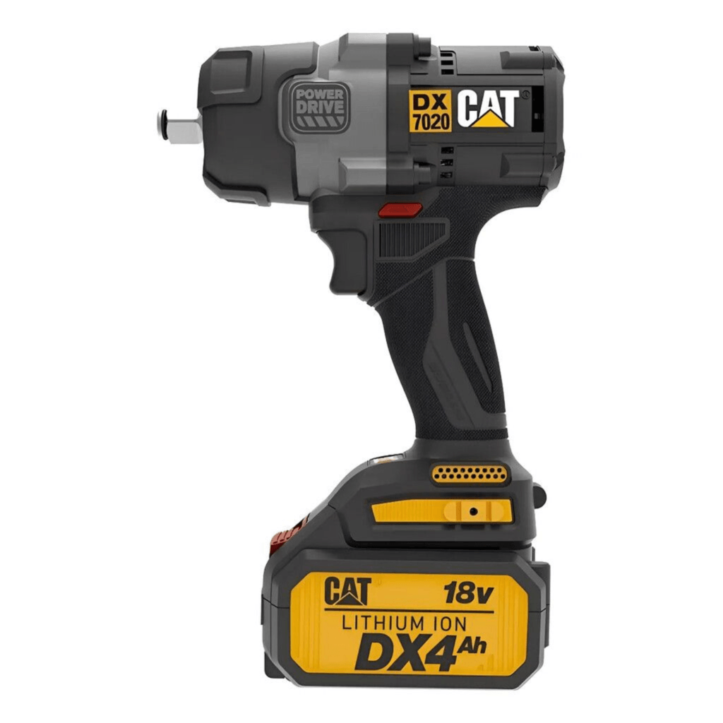 Llave de Impacto Brushless 18V 700Nm 1/2" + 2 Baterías 4Ah + Cargador + Maletín DX7020 - CAT