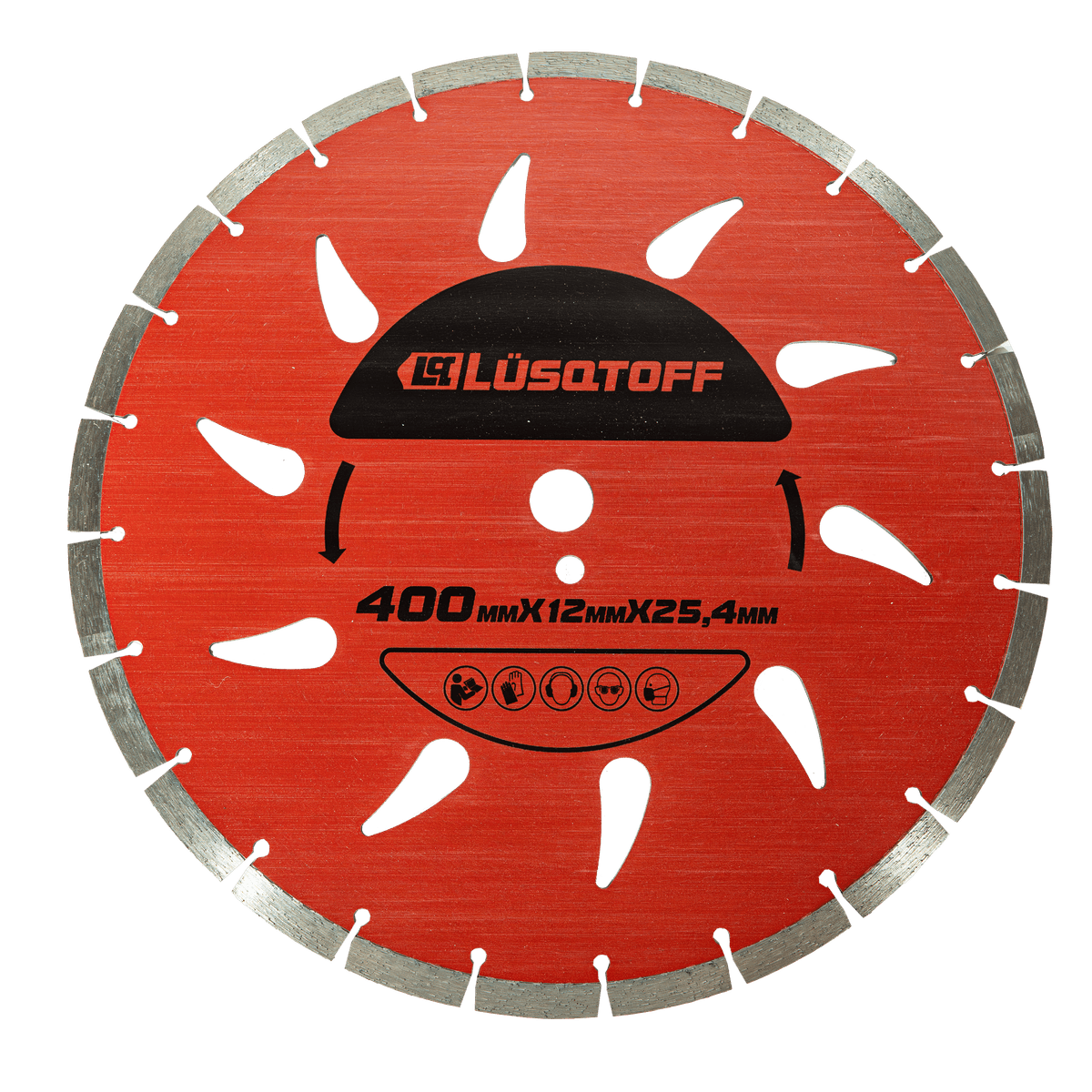 Cortadora Concreto Eléctrica 3200W Disco 400mm 3500 RPM + Disco + 6 Ruedas Auxiliares Black Series CCOL3200-9 - Lusqtoff