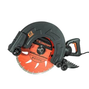 Cortadora Concreto Eléctrica 3200W Disco 400mm 3500 RPM + Disco + 6 Ruedas Auxiliares Black Series CCOL3200-9 - Lusqtoff