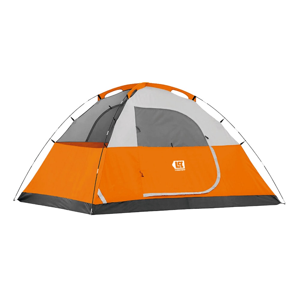 Carpa Camping Himalaya 4 Personas 270x210x150cm Columna 1500mm Piso 2000mm Varillas Fibra Vidrio + Cubretecho + Bolso CGNL4-8 - Lusqtoff