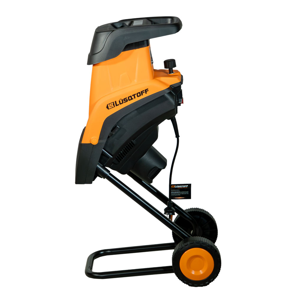 Chipeadora Trituradora Ramas Eléctrica 2500W Chipeado 45mm Bolsa 45L Motor Inducción IPX4 + Empujador CHE45L-8 - Lusqtoff