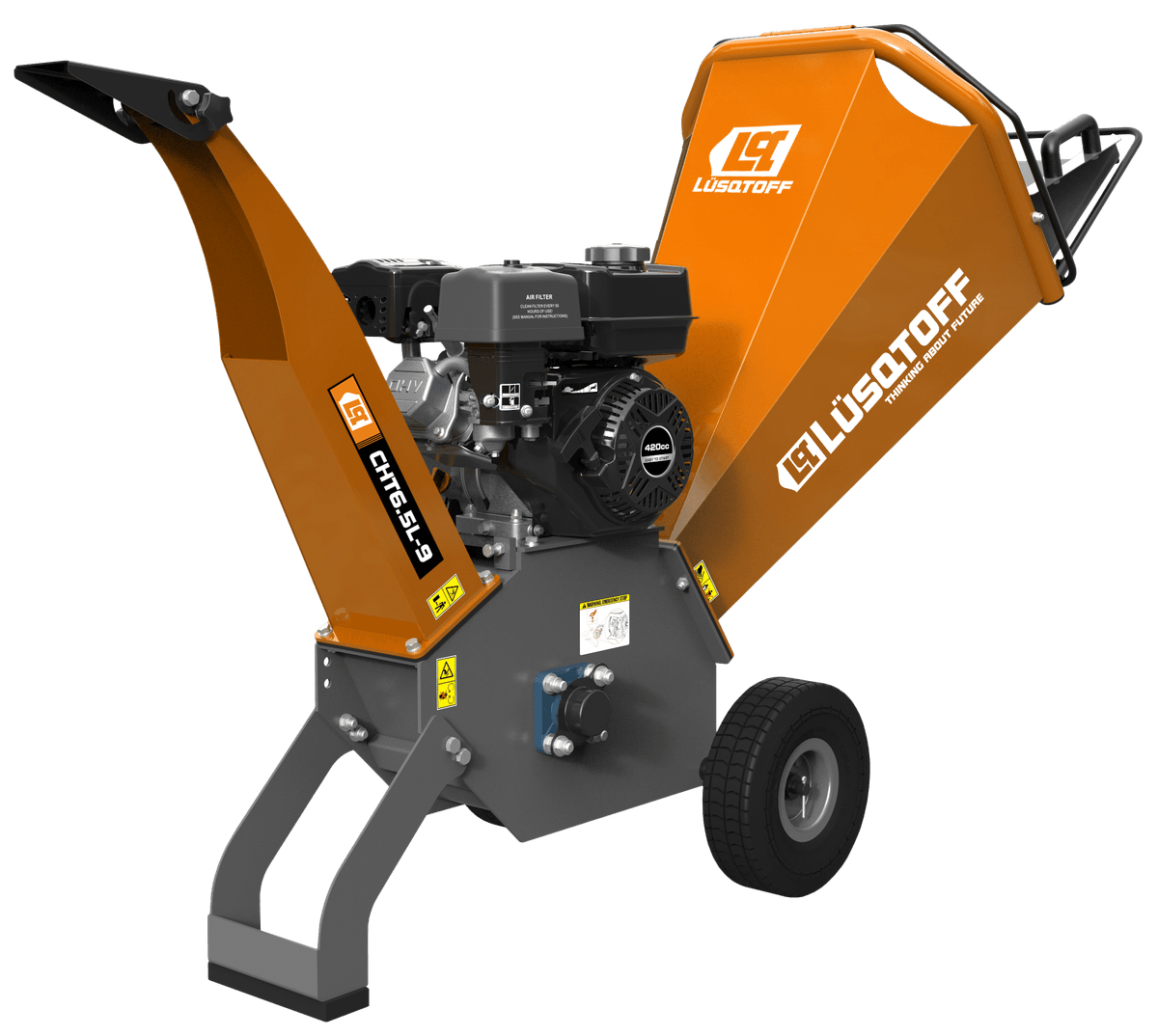 Chipeadora Trituradora Ramas 6.5HP 196cc Astillado 10cm CHT6.5L-9 - Lusqtoff