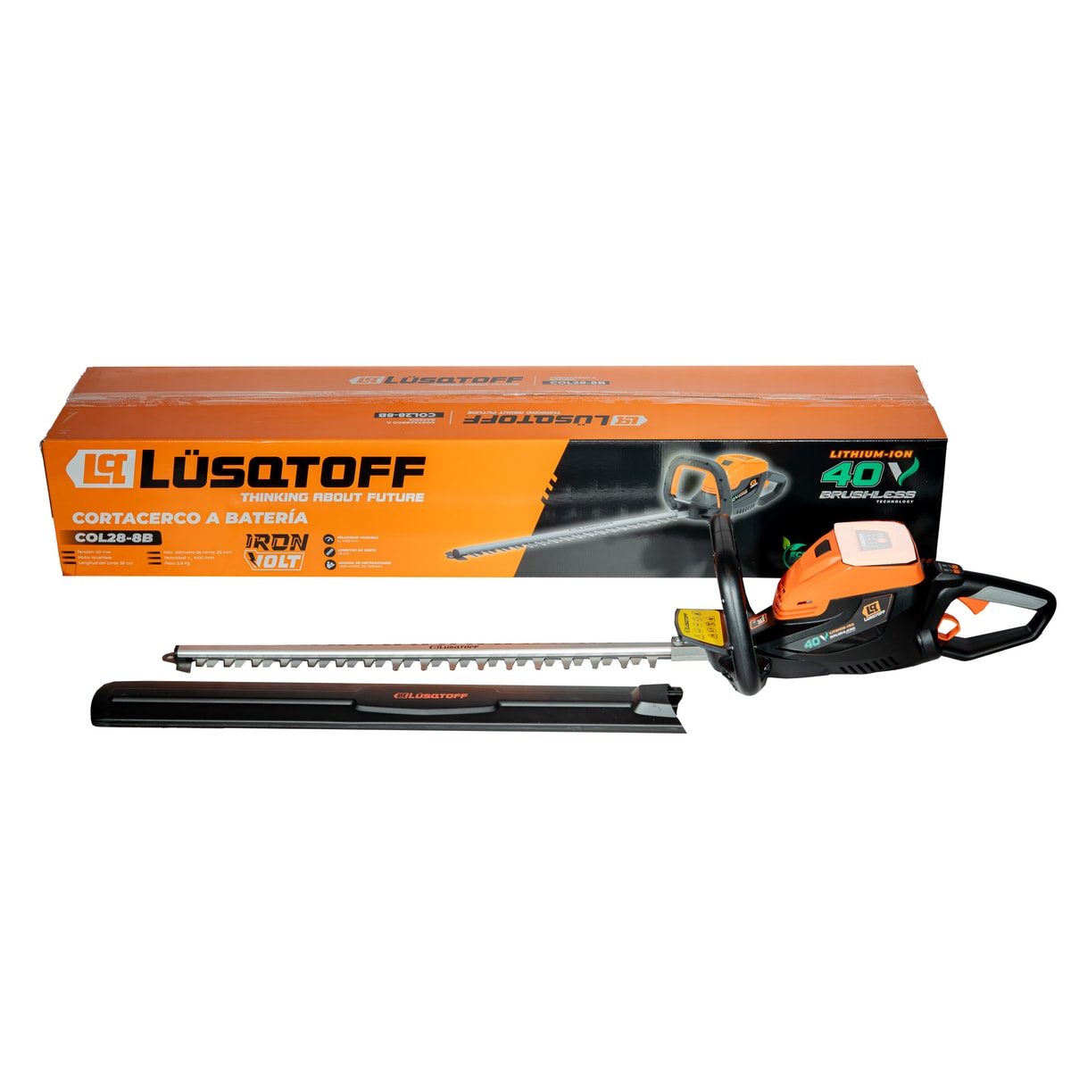 Cortacerco A Batería Brushless 40V Corte 28mm Espada 58cm COL28-8B - Lusqtoff