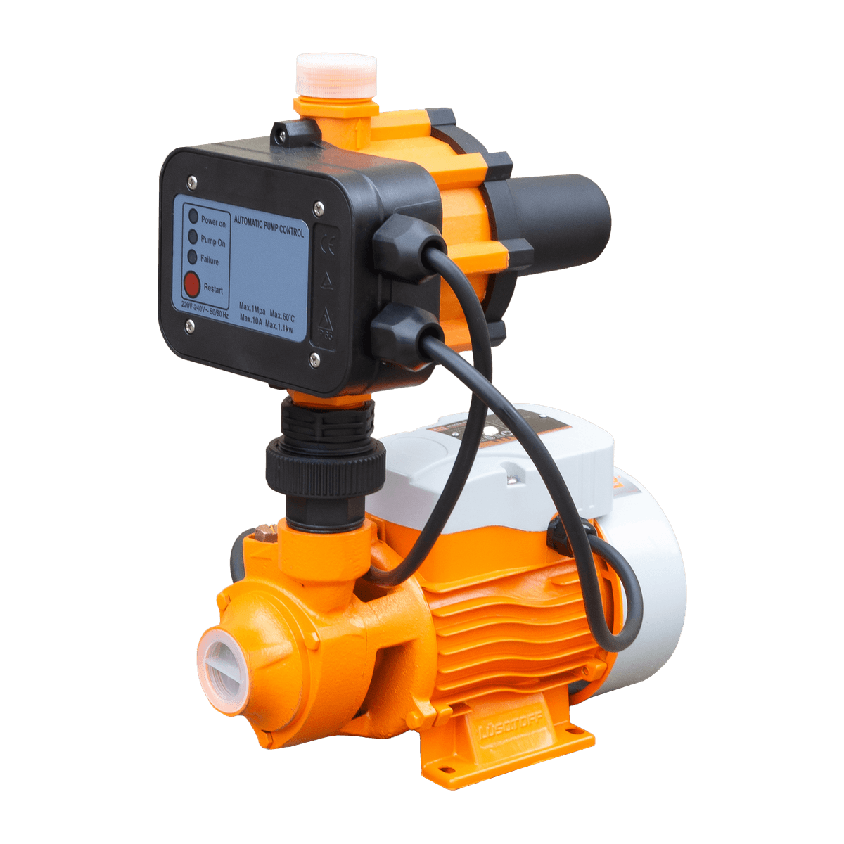 Bomba Centrífuga 1HP 750W 95L/min Altura 30m + Regulador Presión MPS-1 CPM158-C - Lusqtoff