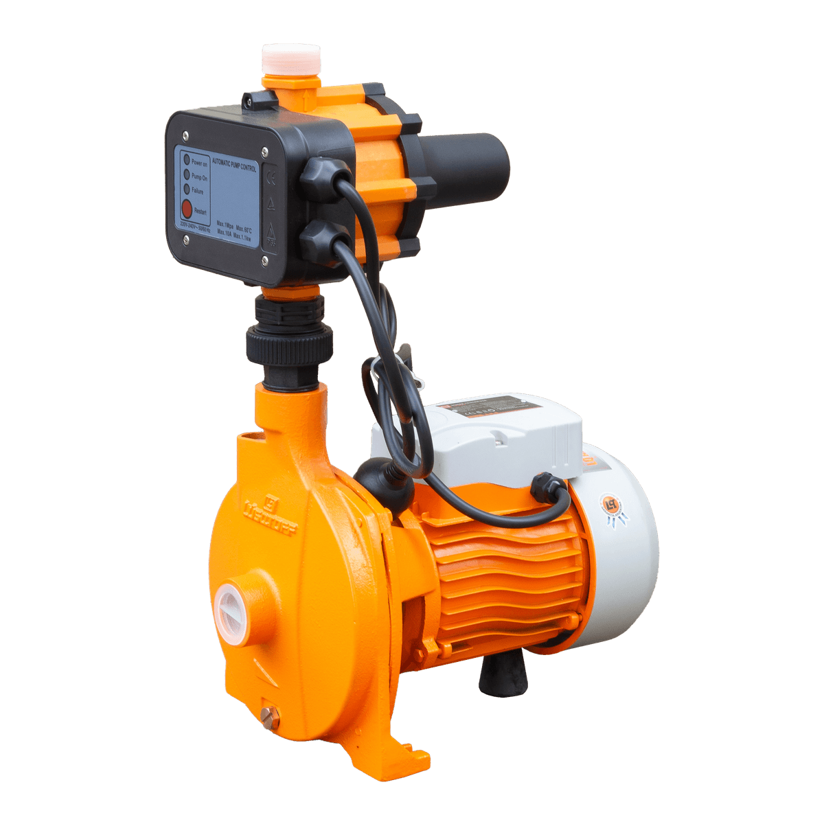 Bomba Centrífuga 1HP 750W 95L/min Altura 30m + Regulador Presión MPS-1 CPM158-C - Lusqtoff