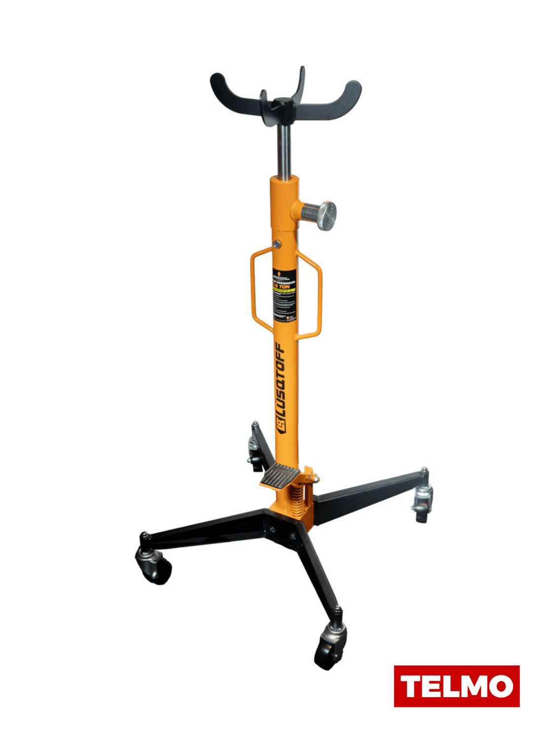 Crique Hidráulico Baja Caja Transmisión 500kg Accionamiento Pedal 4 Ruedas Giratorias CTL500-8 - Lusqtoff, foto real