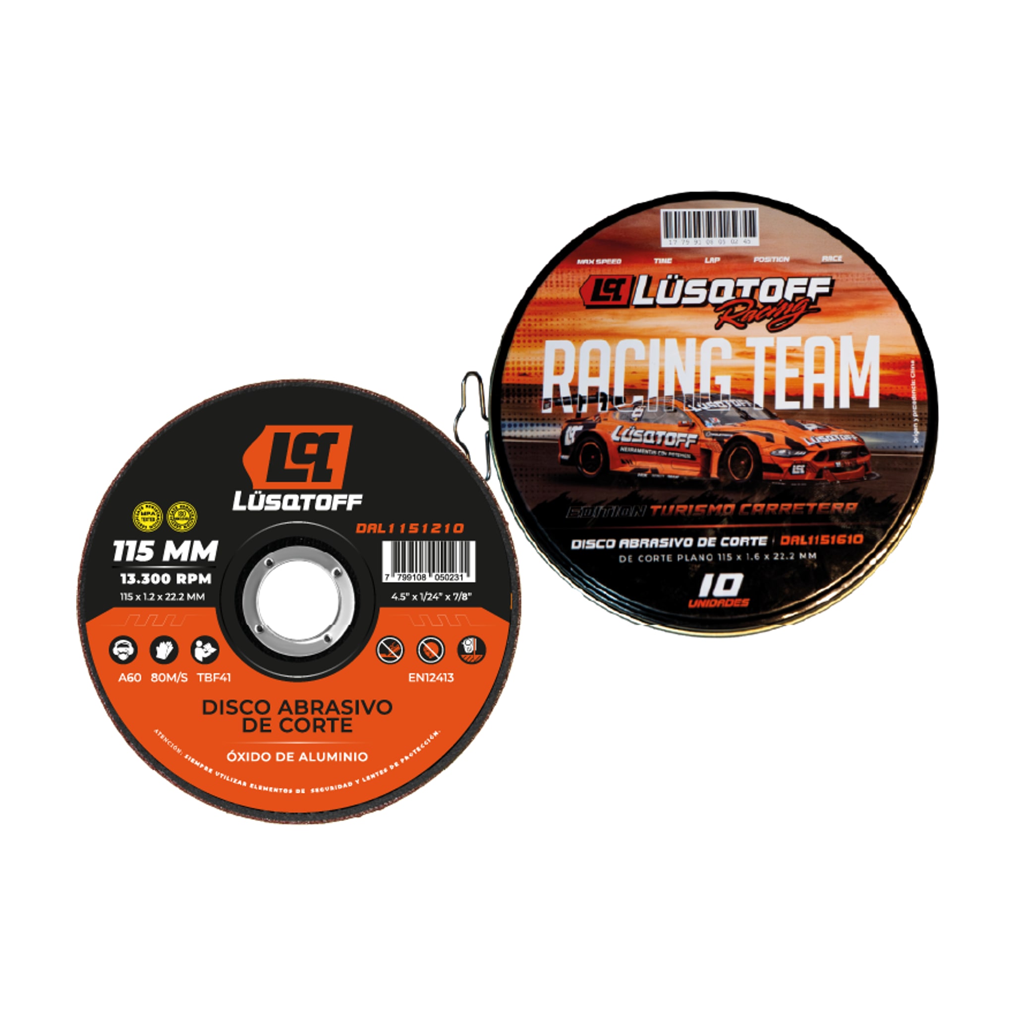 Discos Abrasivos Corte 115x1.2mm Lata DAL1151210 - Lusqtoff