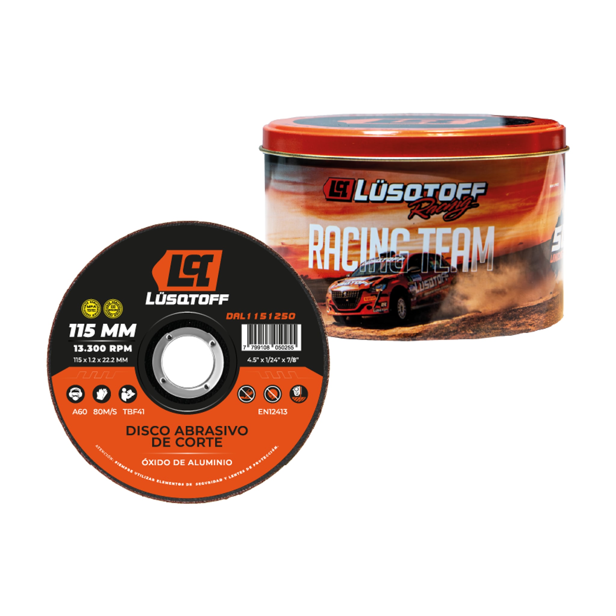 Discos Abrasivos Corte 115x1.2mm Lata DAL1151250 - Lusqtoff
