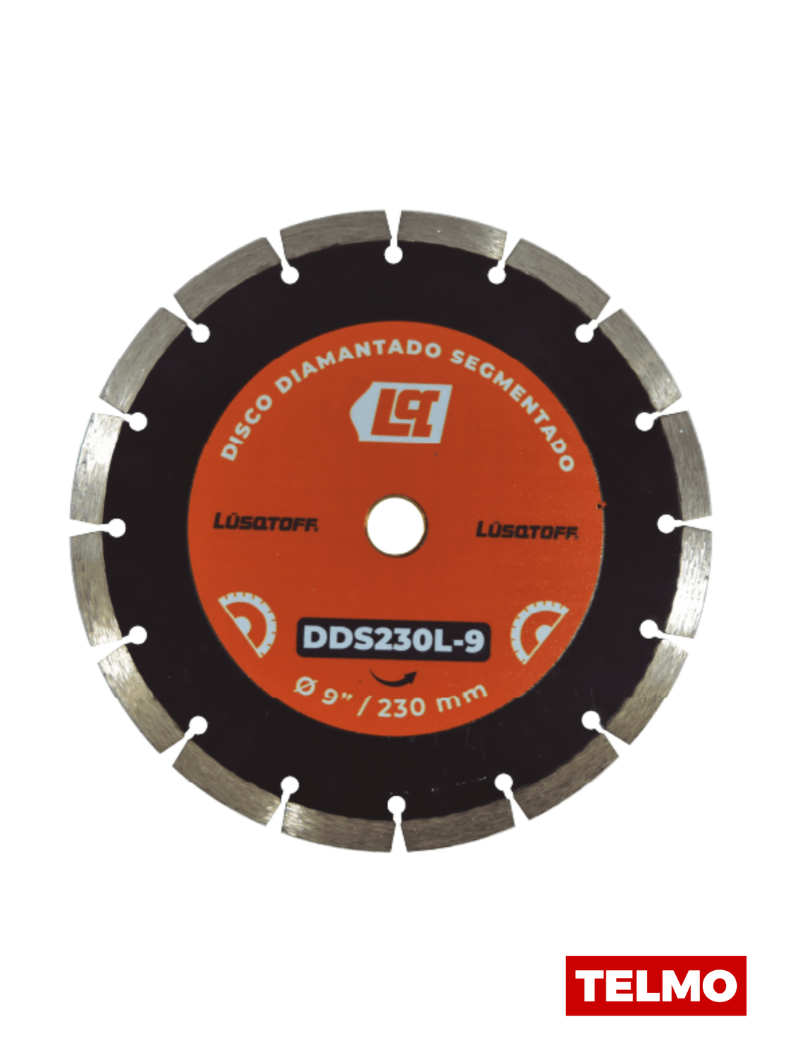Disco Diamantado Segmentado 230mm DDS230L-9 - Lusqtoff, foto real