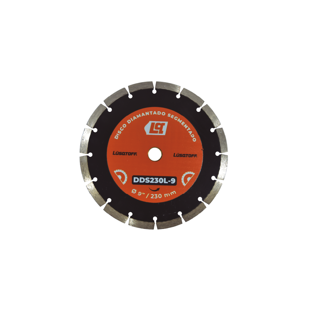 Disco Diamantado Segmentado 230mm DDS230L-9 - Lusqtoff