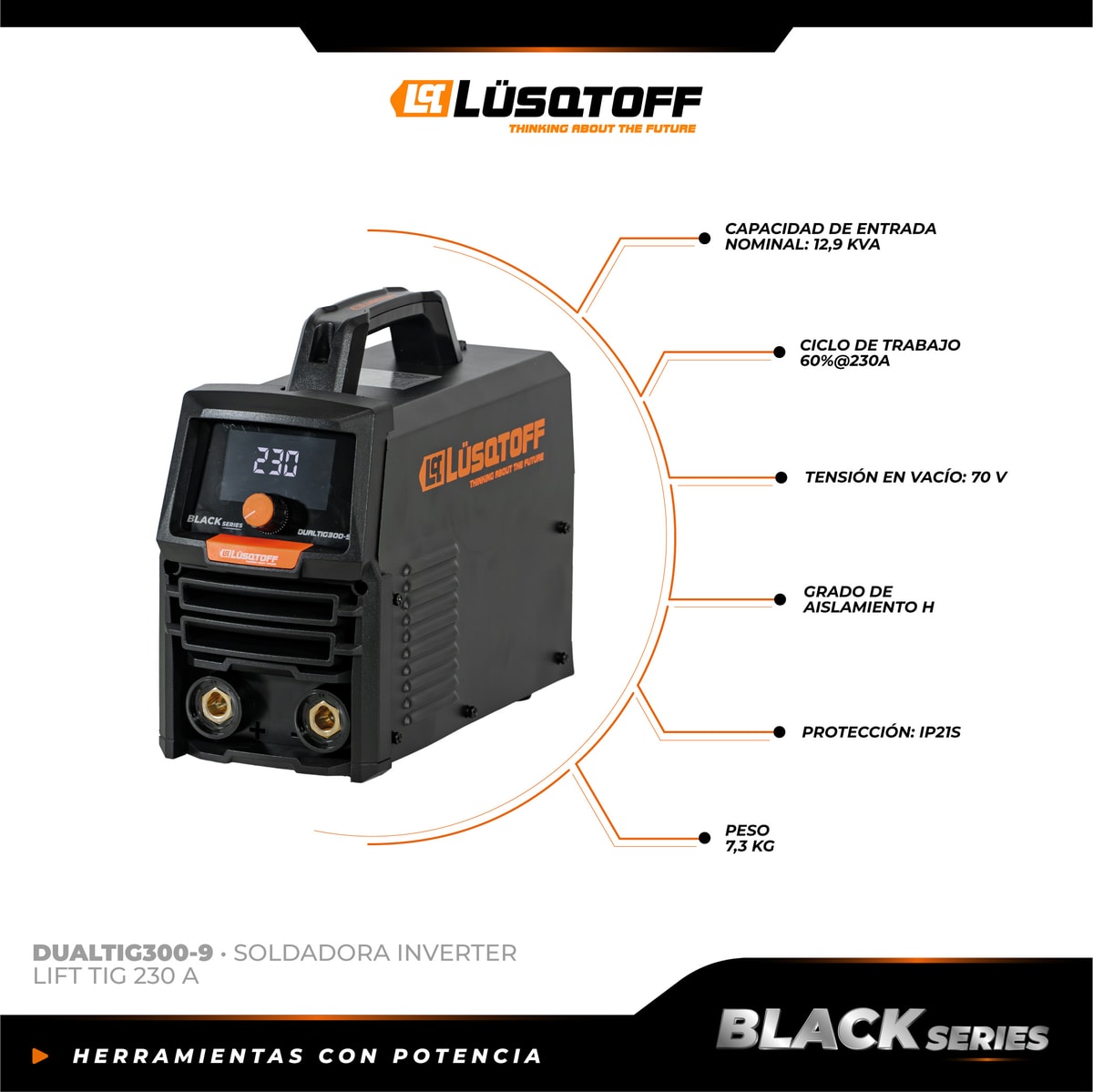 Soldadora Inverter MMA/TIG 230A DUALTIG300-9 - Lusqtoff