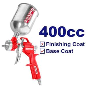 Pistola Pintar Gravedad Vaso 400cc Boquilla 1,5mm Abanico 180-250mm EASG04001 - Emtop