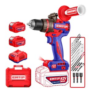 Taladro Percutor Brushless 13mm 99Nm 42V + 2 Bat 2Ah + Cargador ECIDL4299824 - Emtop
