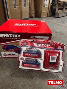 Kit 2 Baterías 20V 2Ah + Cargador ELBCPK2212-4 - Emtop