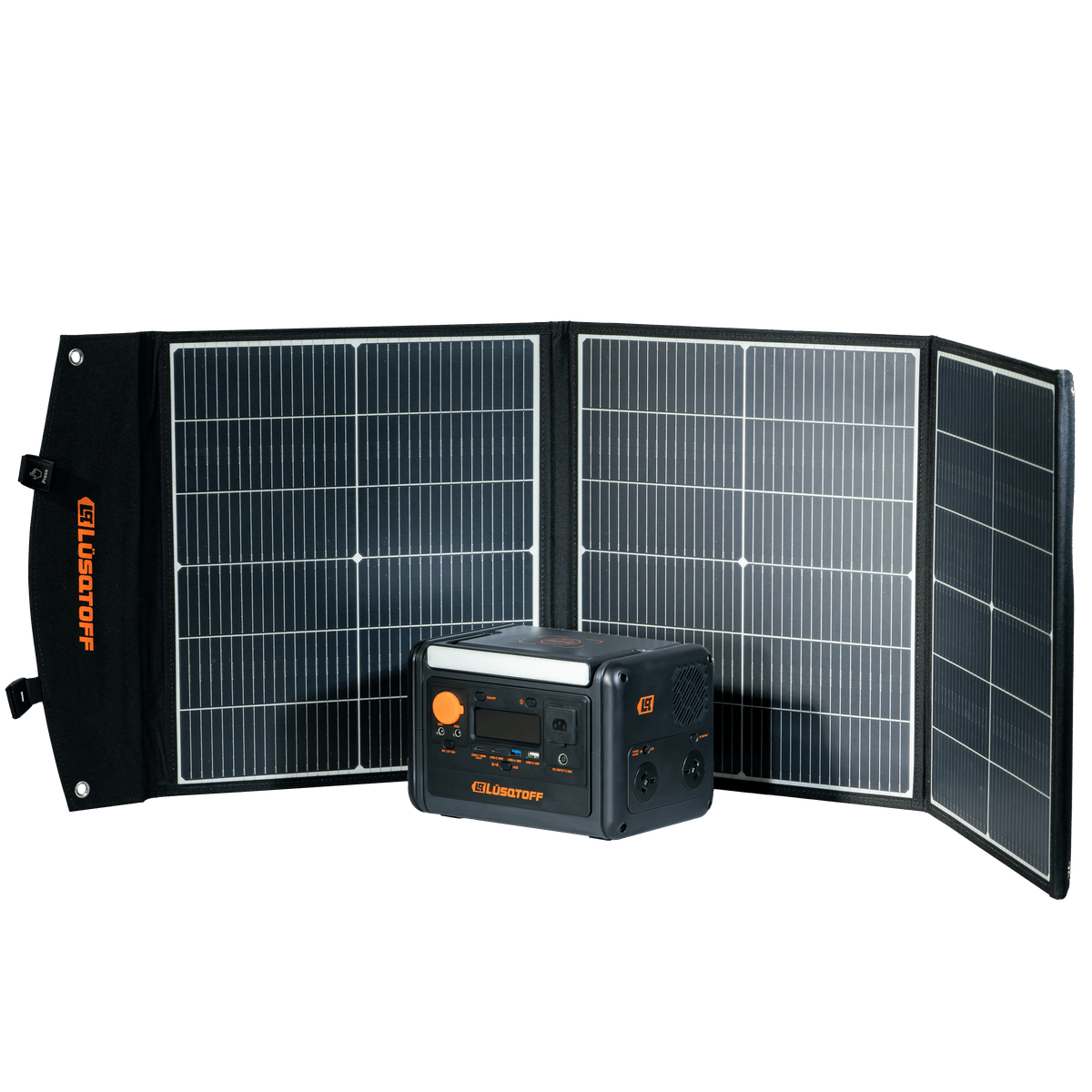 Estación Energía Portátil 300W 220V USB Carga Inalámbrica + Panel Solar 100W EPL300-8 - Lusqtoff