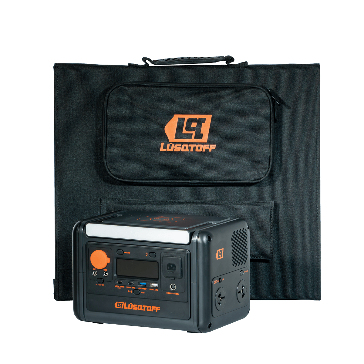 Estación Energía Portátil 300W 220V USB Carga Inalámbrica + Panel Solar 100W EPL300-8 - Lusqtoff