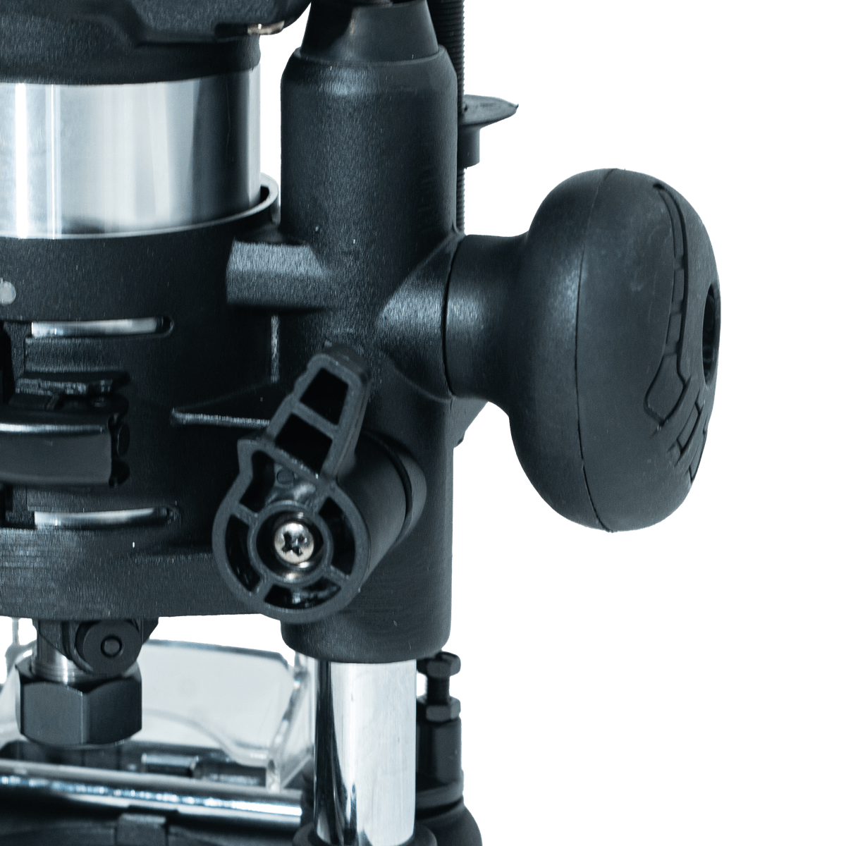 Fresadora Router A Batería Brushless 18V 10000-30000 RPM Pinzas 6mm 6.35mm 8mm Sin Batería + Guías + Acople Aspiración FRL3300-9B - Lusqtoff