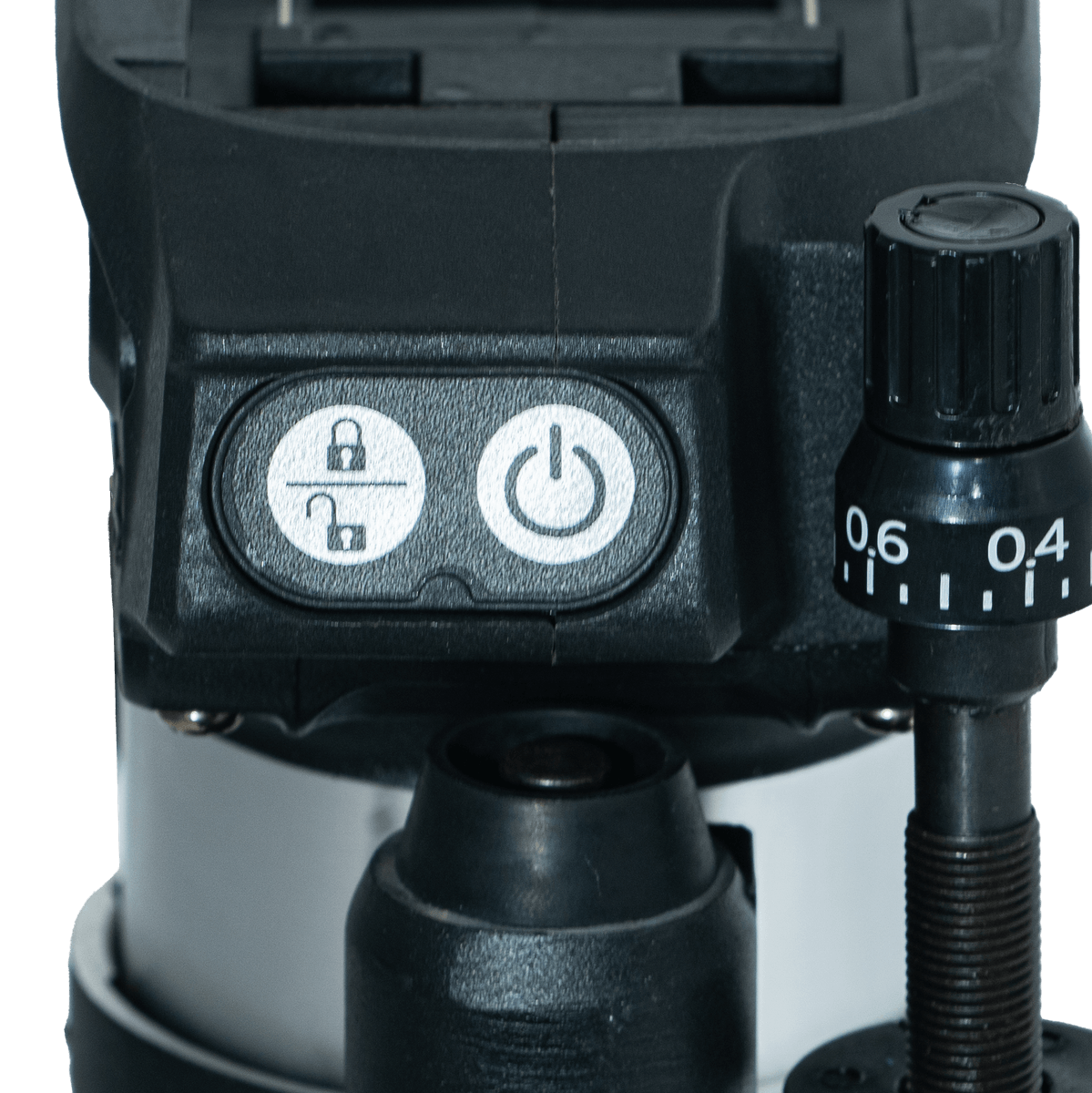 Fresadora Router A Batería Brushless 18V 10000-30000 RPM Pinzas 6mm 6.35mm 8mm Sin Batería + Guías + Acople Aspiración FRL3300-9B - Lusqtoff