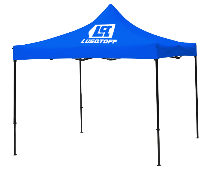 Gazebo Azul 3x3m Altura 240cm Tela Oxford 300D Estructura Acero Altura Regulable GBL-8A - Lusqtoff