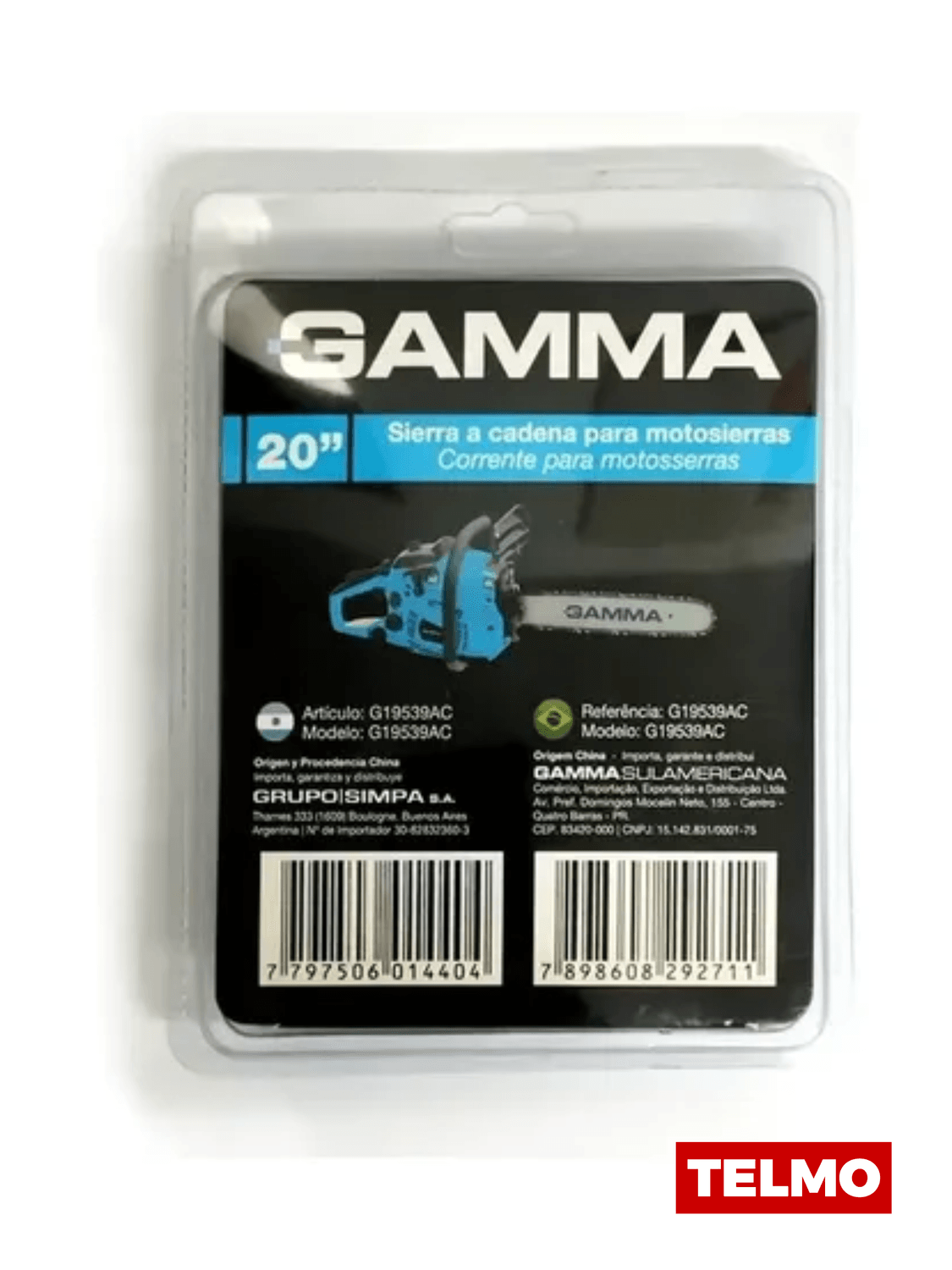 Cadena Motosierra 20" 50cm Paso .325" 76 Eslabones G19539AC - Gamma